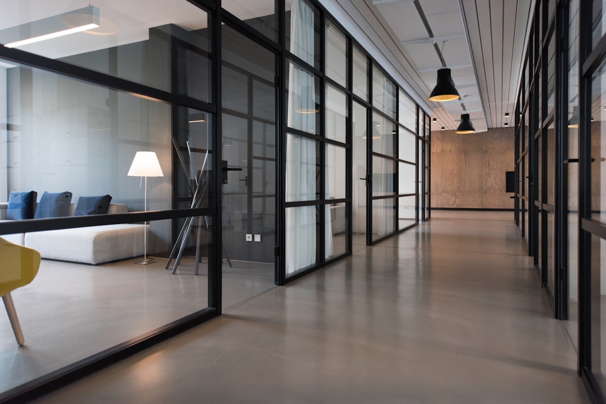 A bright team workspace prepared for a technical workshop
